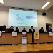 Students presenting advocacy campaign - Ghent University Students