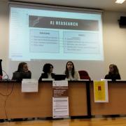 Students presenting advocacy campaign - University of Trento Students