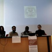 Students presenting advocacy campaign -University of Trento Students